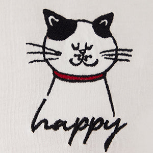 CAT PRINTED T-SHIRT | T-Shirt mit Katzen-Stickerei - Image 2