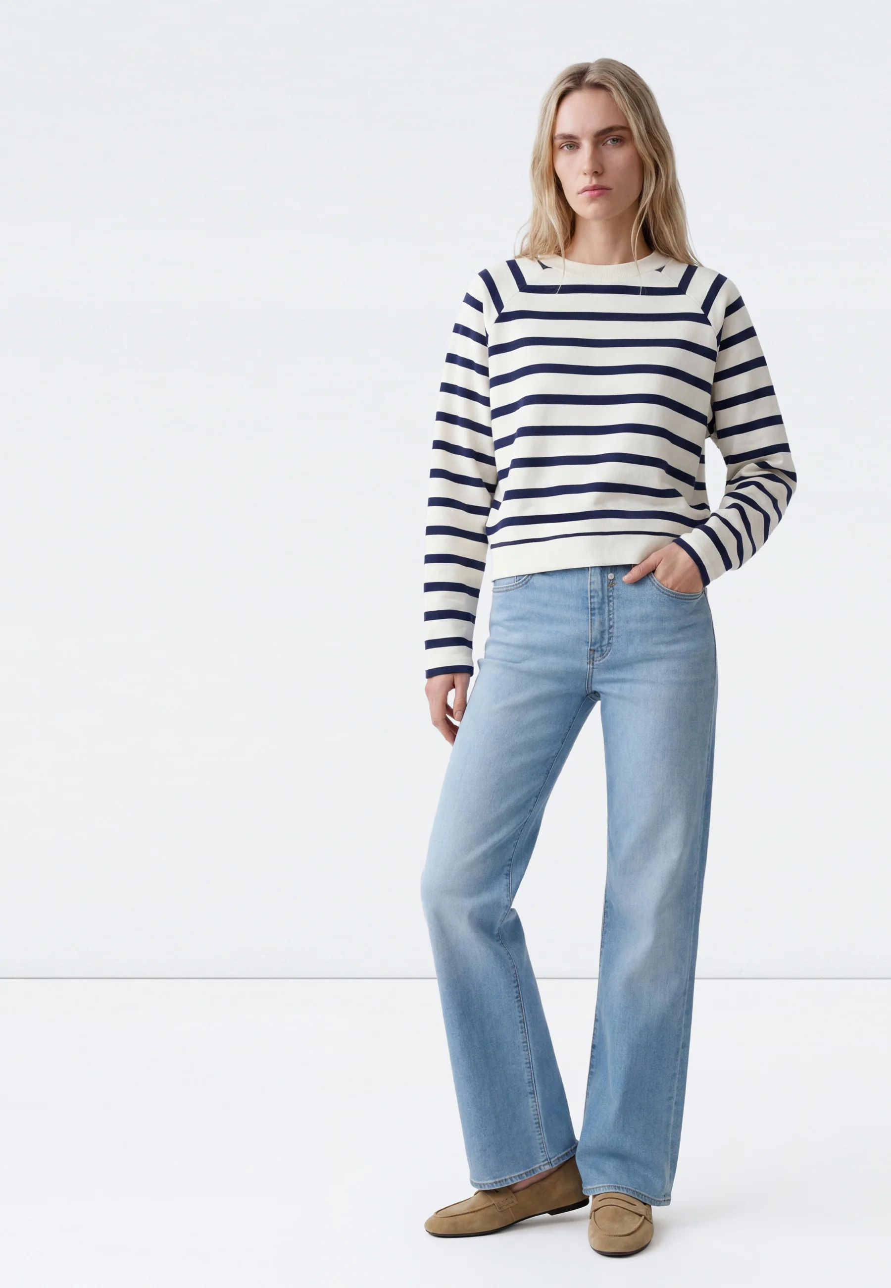 CREW NECK SWEATSHIRT | Sweatshirt Blockstreifen