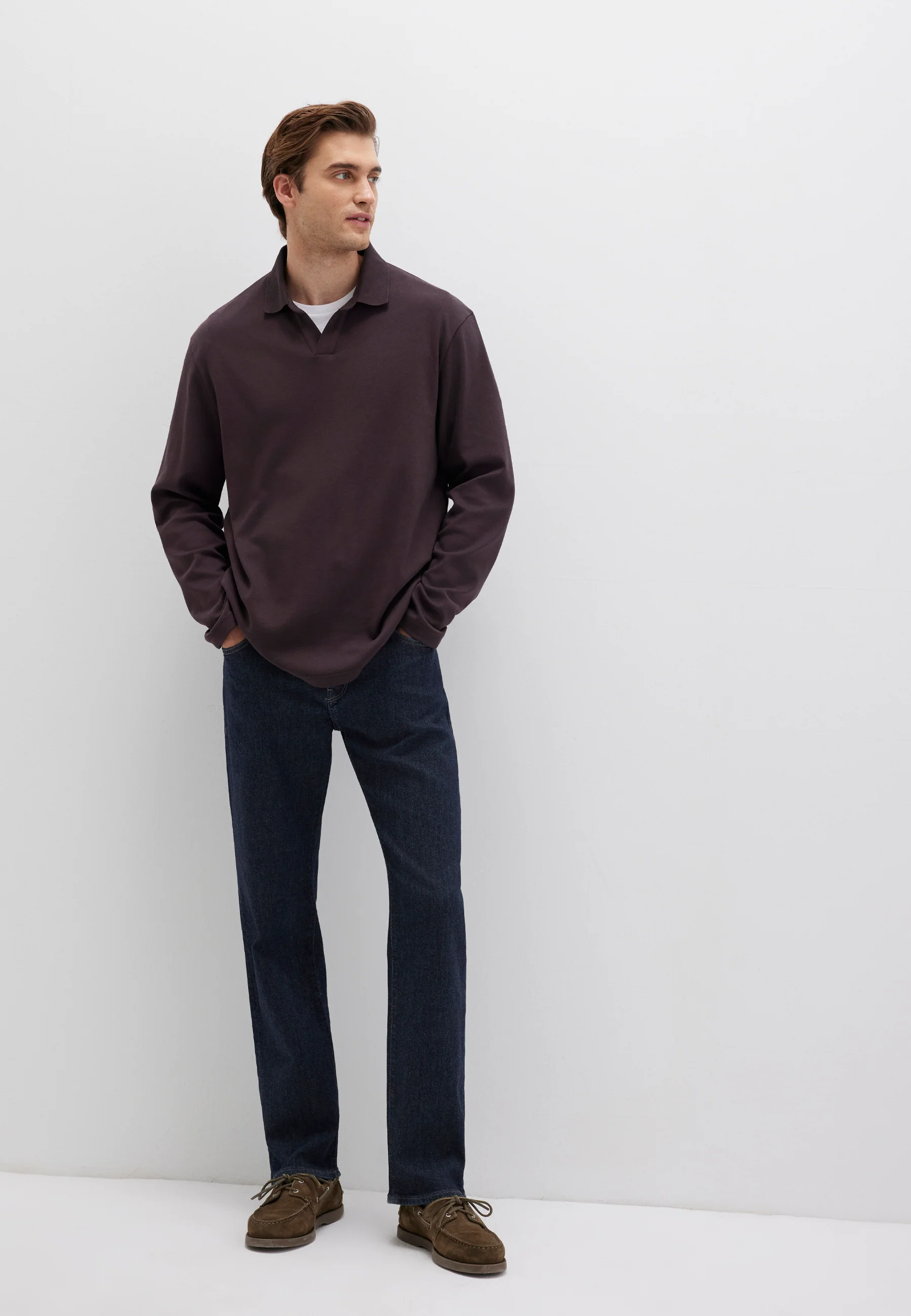 LONG SLEEVE JERSEY | Premium Sweatshirt mit Notch Neck
