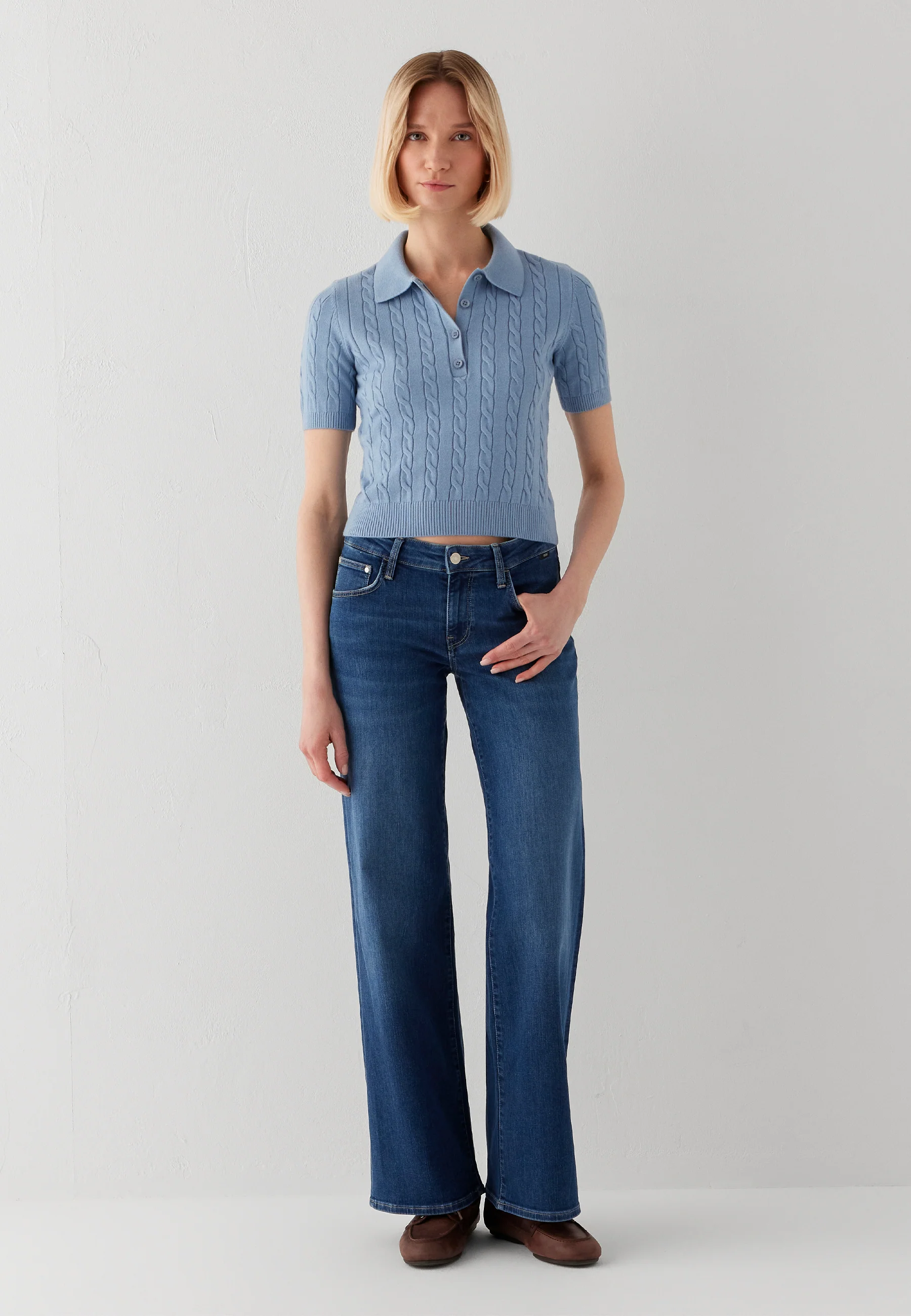 POLO COLLAR SWEATER | Strick Top - Image 3