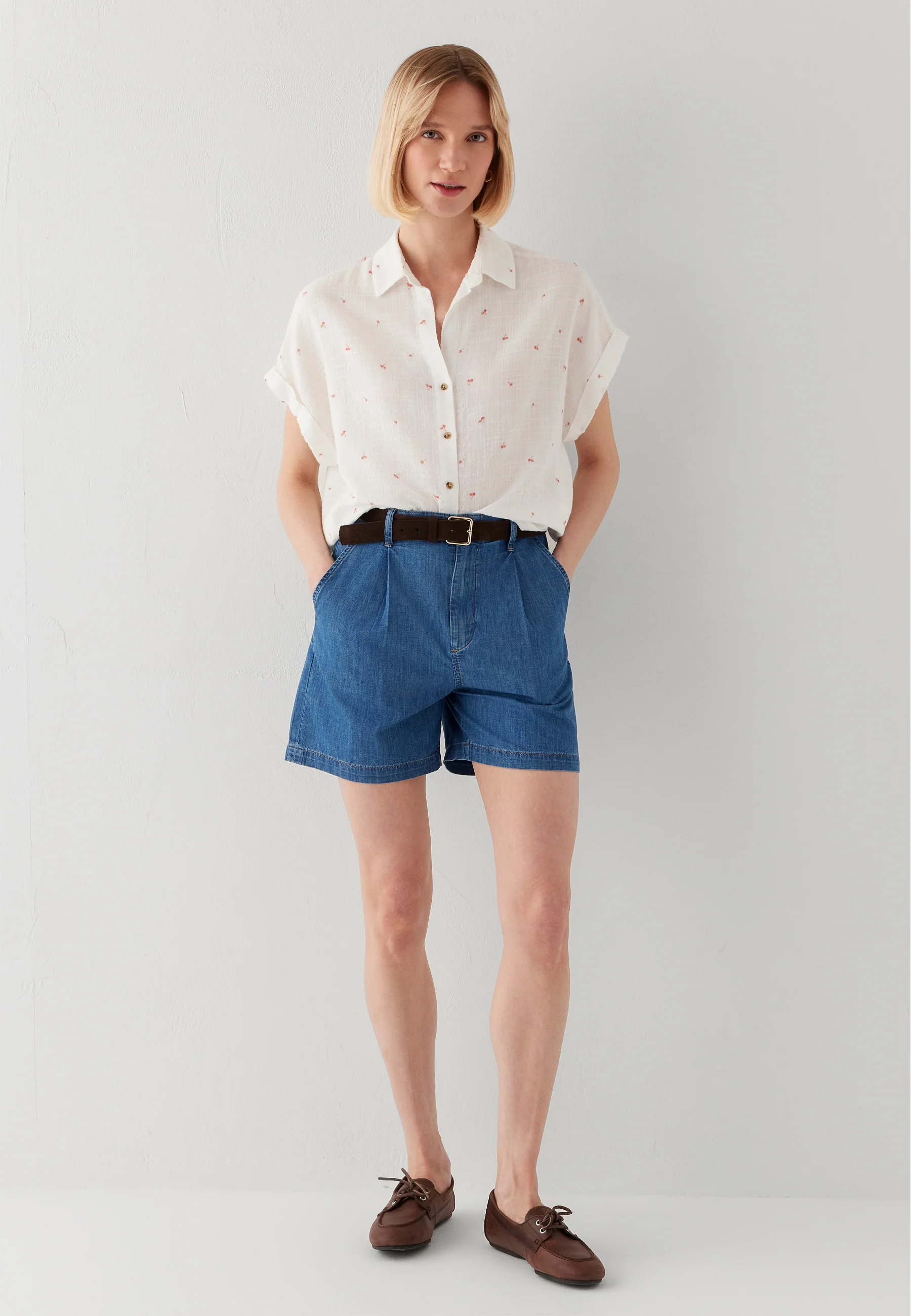 SHORT SLEEVE WOVEN SHIRT | Kurzarm Bluse - Image 3